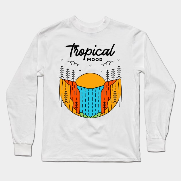 Tropical Mood 1 Long Sleeve T-Shirt by VEKTORKITA